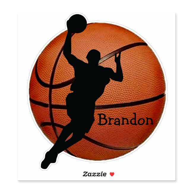 Basketball Design Contour Sticker