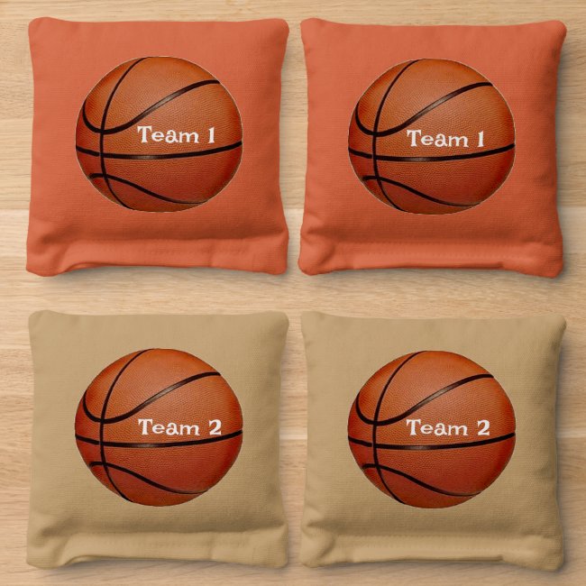 Basketball Design Cornhole Bean Bags