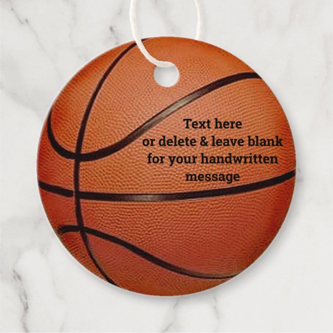 Basketball Design Favor Card