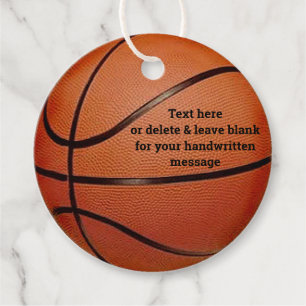 Basketball Design Favor Card Tags