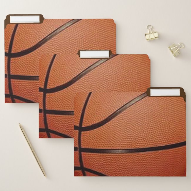 Basketball Design File Folders Set