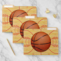 Basketball Design File Folders Set