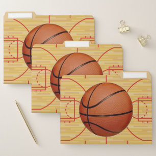Basketball Design File Folders Set