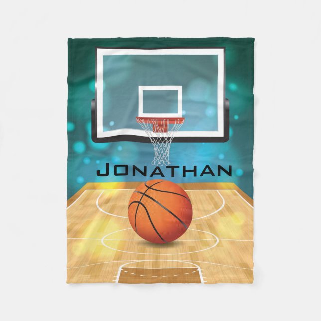 Basketball Design Fleece Blanket (Front)