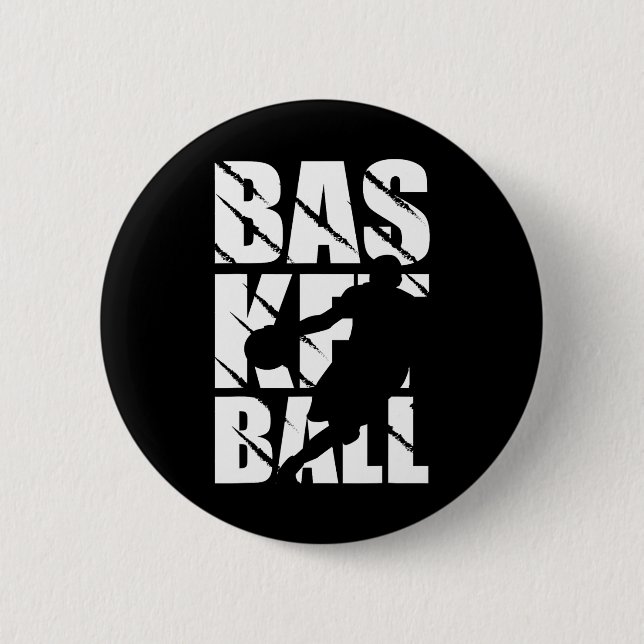Basketball design for basketball player and basket button (Front)