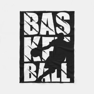 Basketball Design For Basketball Player And Basket Fleece Blanket