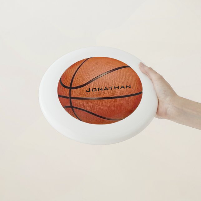 Basketball Design Frisbee (In Hand)