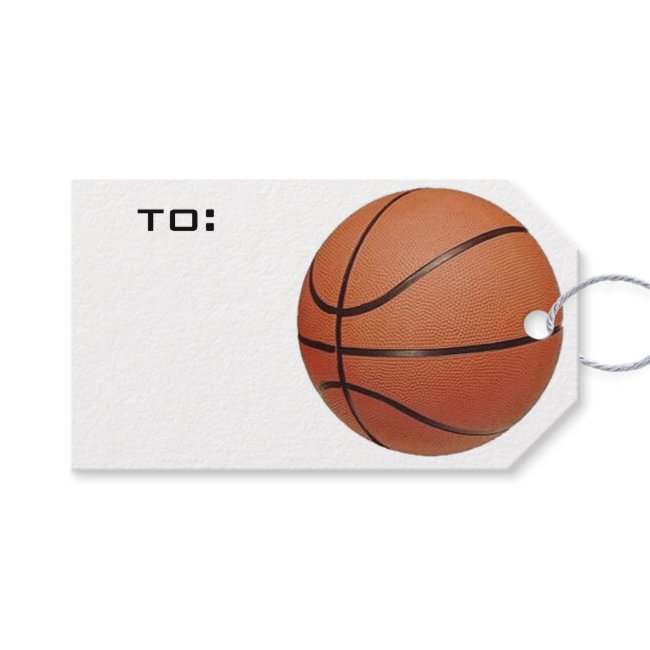 Basketball Design Gift Tag