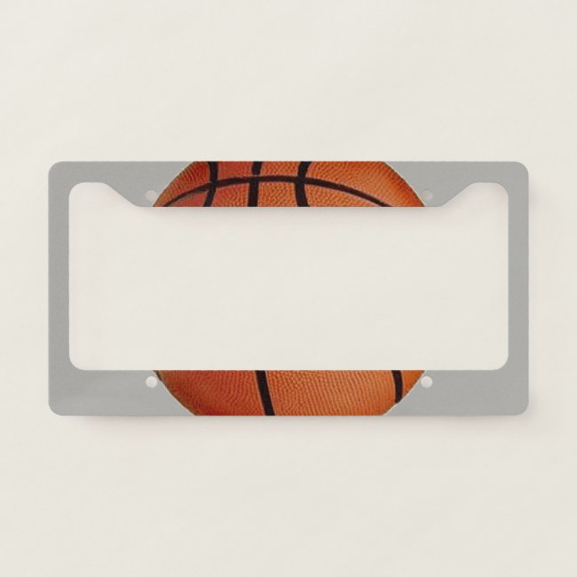Basketball Design License Plate Frame