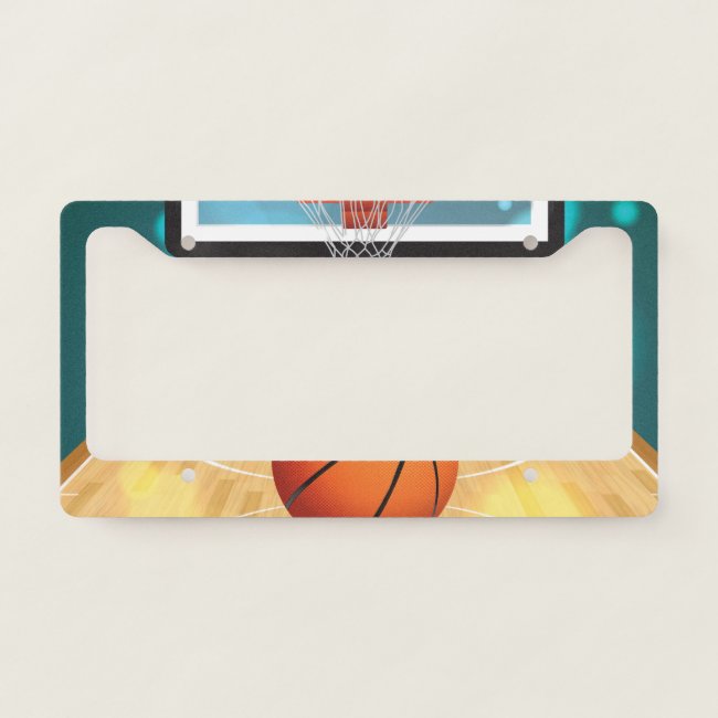 Basketball Design License Plate Frame