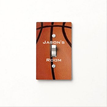 Basketball Design Light Switch Cover by SjasisSportsSpace at Zazzle