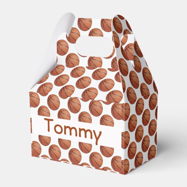 Basketball Design Party Favor Box (Front Side)