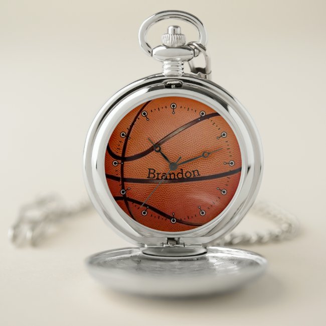 Basketball Design Pocket Watch