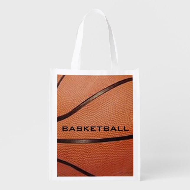 Basketball Design Reusable Tote (Front)