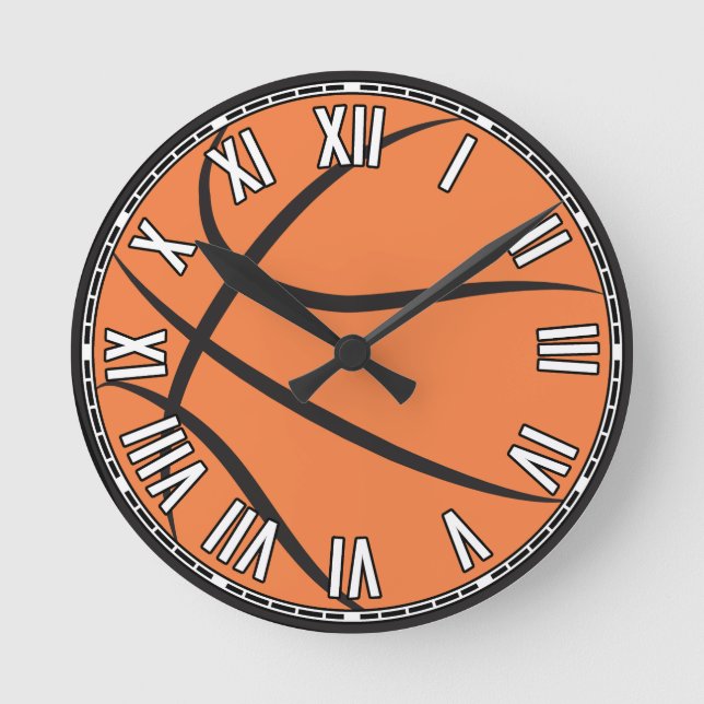 Basketball Design  Round Clock (Front)