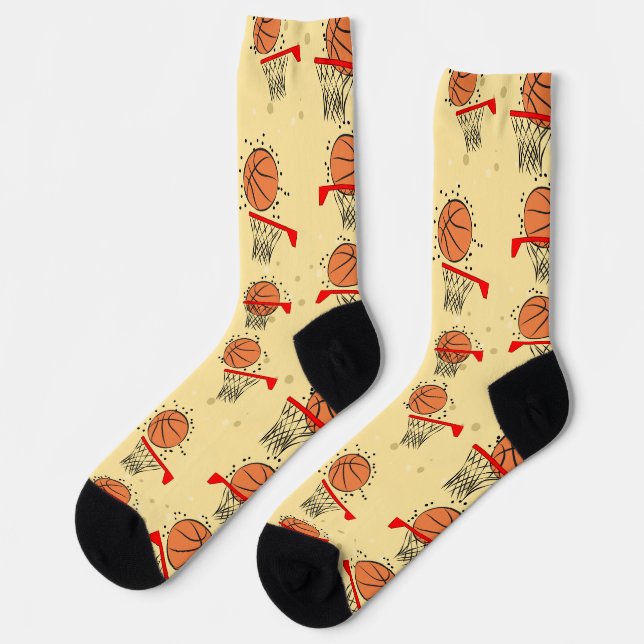 Basketball Design  Socks (Left)