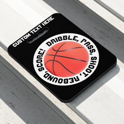 Basketball Design Sport Custom Text Stadium Seat Cushion