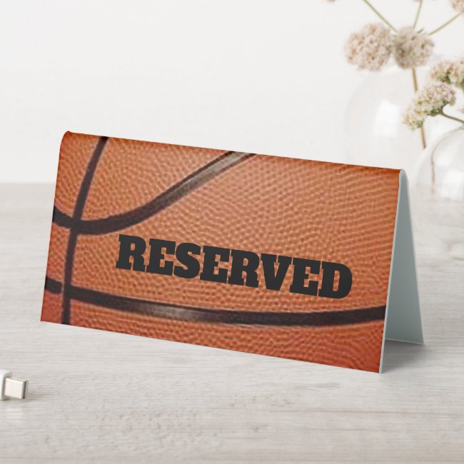 Basketball Design Tent Table Sign