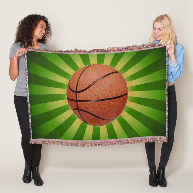 Basketball Design Throw Blanket