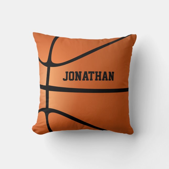 Basketball Design Throw Pillow (Front)