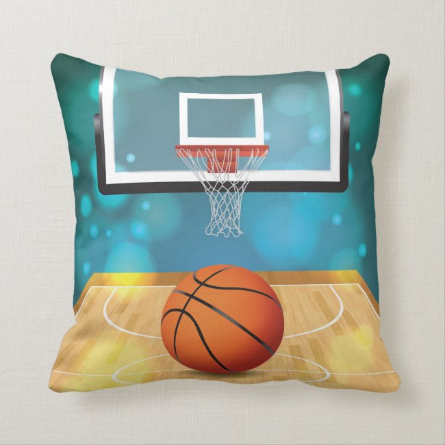 Basketball Design Throw Pillow