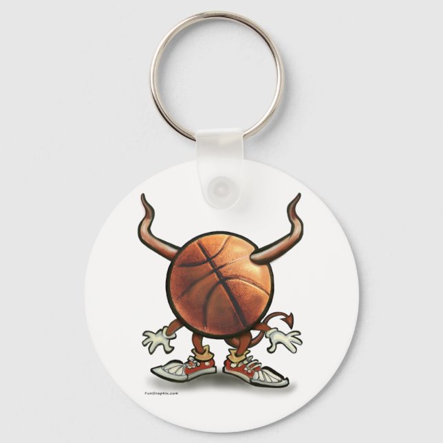 Basketball Devil Keychain (Front)