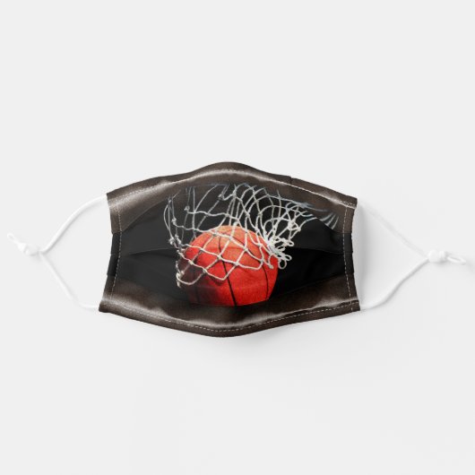 Basketball Digital Painting Sports Art Adult Cloth Face Mask (Front, Unfolded)