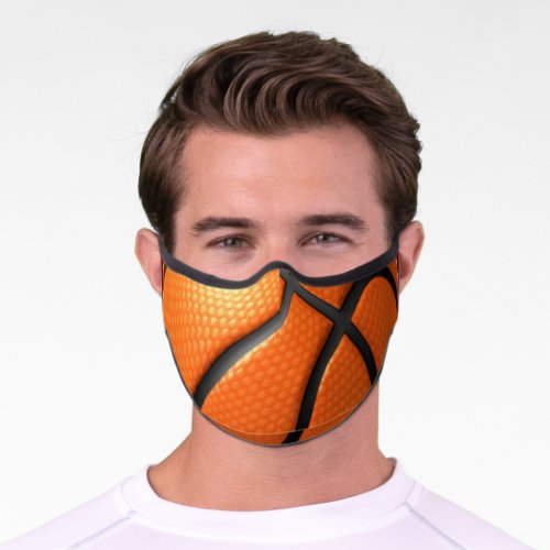 Basketball Digital Painting Sports Art Premium Face Mask