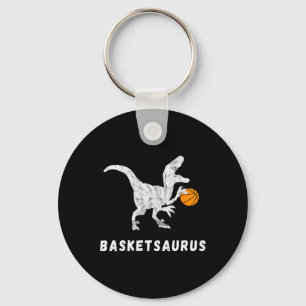 Basketball Dinosaur Baller T-rex Dino Playing Bask Keychain