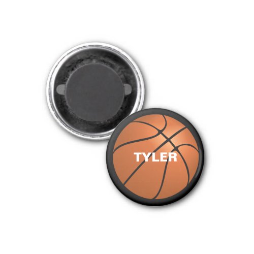 Basketball DIY Name in White Black Magnet