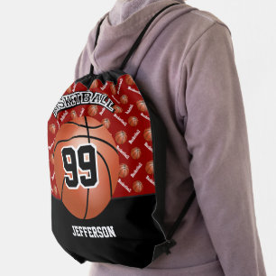 Basketball   DIY Text   DIY Background Color Drawstring Bag
