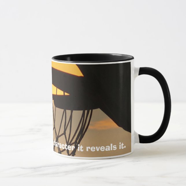Basketball doesn't build characte... mug (Right)