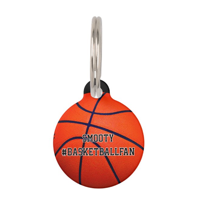 Basketball Dog Cat Name Pet ID Tag
