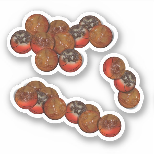 Basketball Doughnut Holes Sticker (Front)