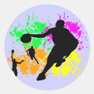 Basketball Dreams Classic Round Sticker