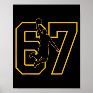 Basketball Drip Number 67 Basketball Player Poster