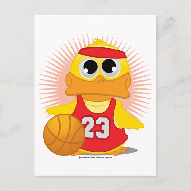 Basketball Duck Postcard (Front)