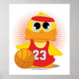 Basketball Duck Poster