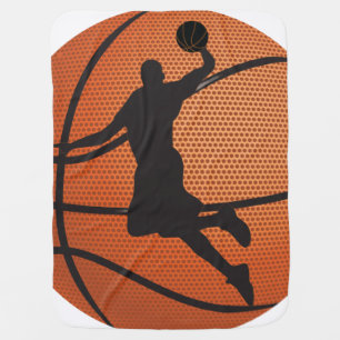 Basketball dunk baby blanket