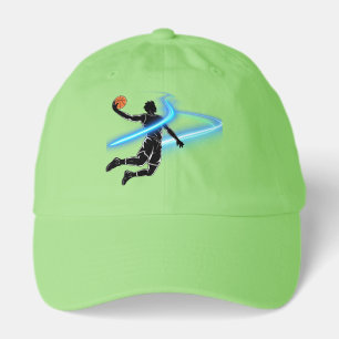 Basketball Dunk Energy Neon Hoops Graphic Hat