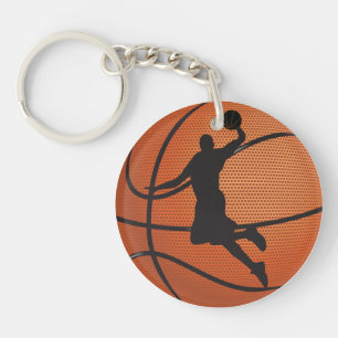 Basketball dunk keychain