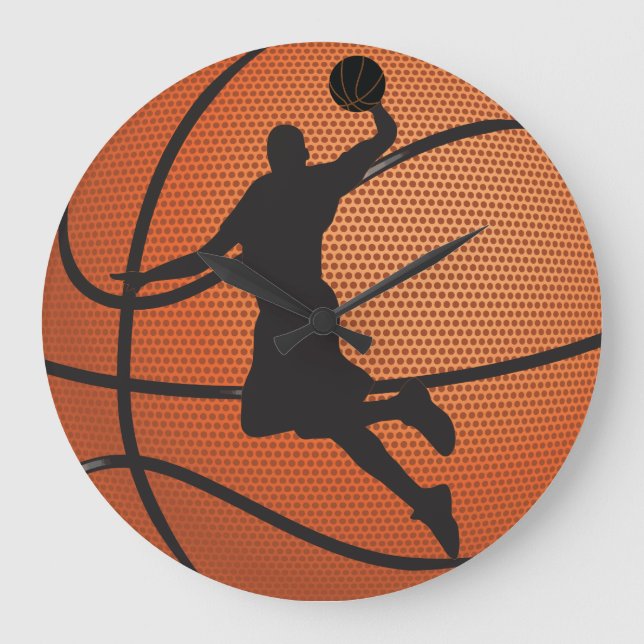 Basketball dunk large clock (Front)