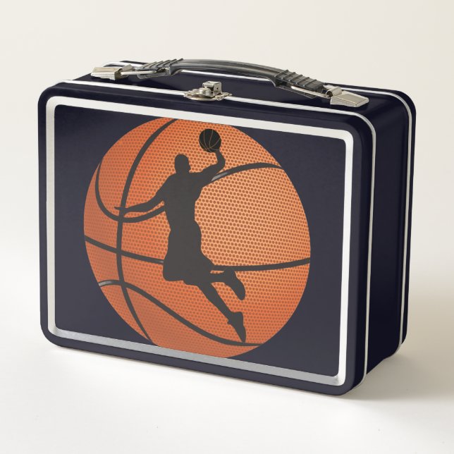 Basketball dunk metal lunch box (Front)
