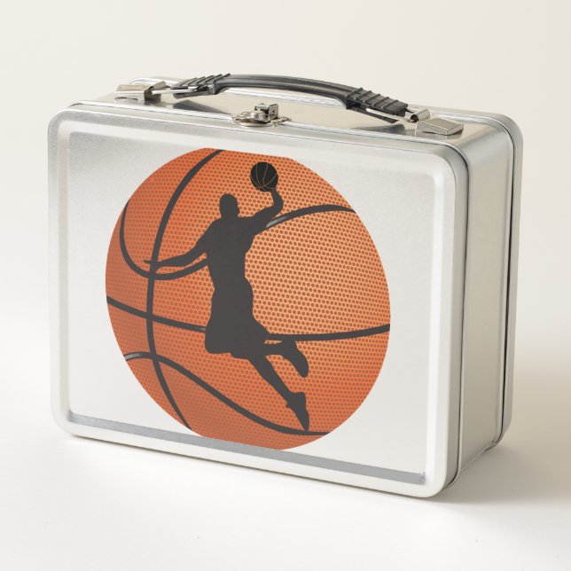 Basketball dunk metal lunch box (Front)