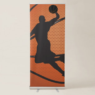 Basketball dunk retractable banner