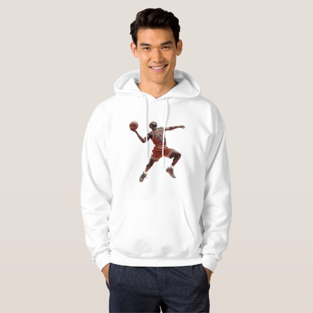 Basketball Dunk Silhouette  Hoodie (Front Full)