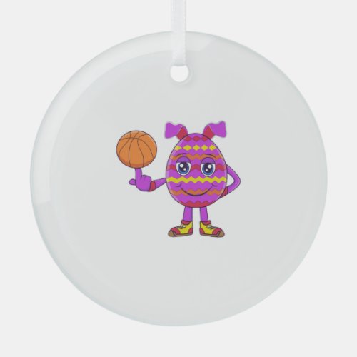 Basketball Easter Egg Costume for Basketball Glass Ornament