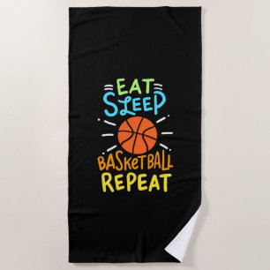 Basketball - Eat Sleep Basketball Repeat Beach Towel