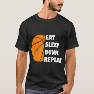 Basketball Eat Sleep Dunk Repeat Baseball Tee