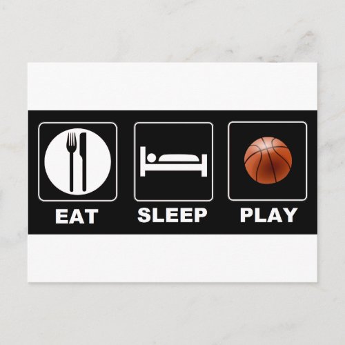 Basketball Eat Sleep Play Postcard